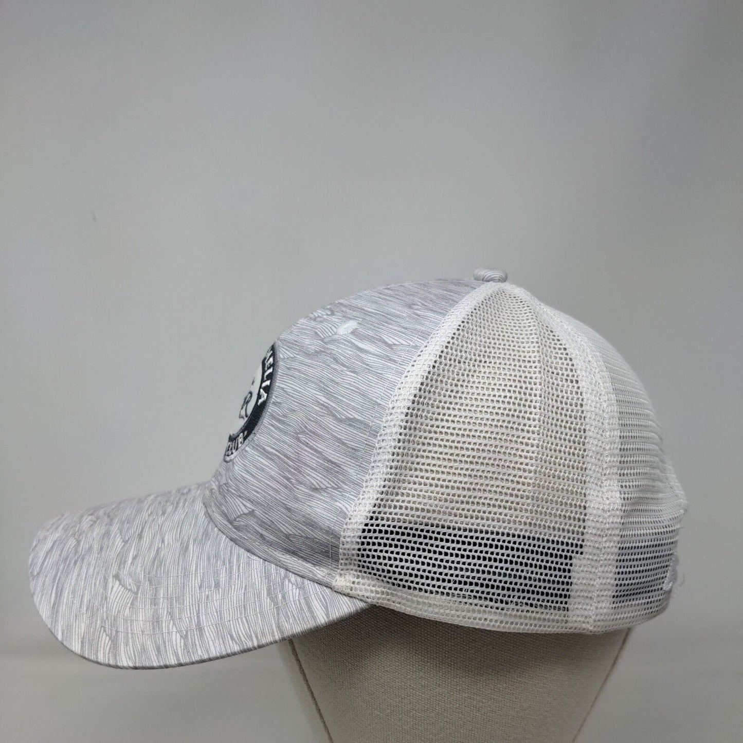 The Amelia River Club Snapback Trucker Hat Gray OS Classic Fit Mesh Back Ahead