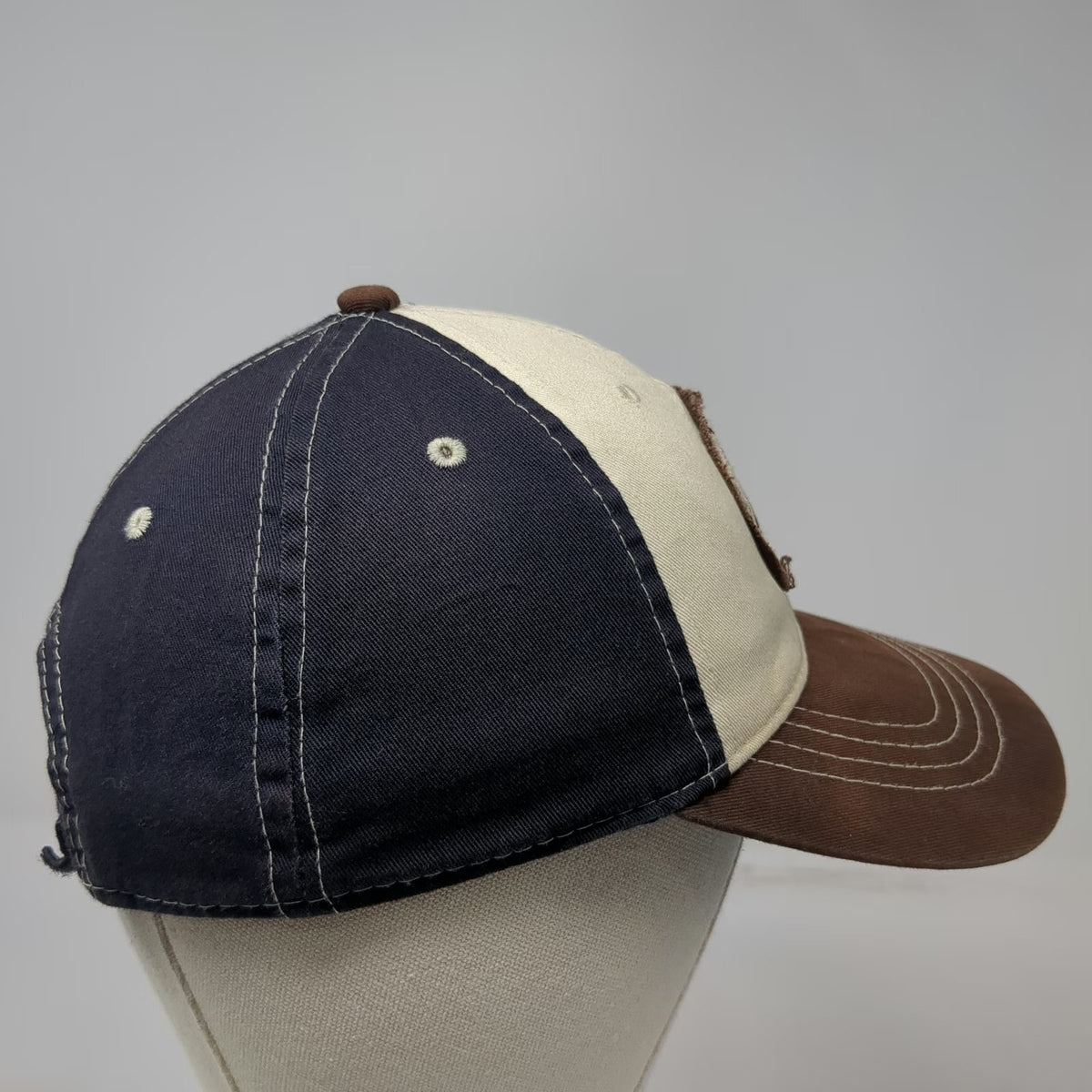 Infinity Headwear Baseball Cap Blue Beige Brown OSFM Chevrolet Parts Logo Hat