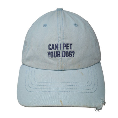 Can I Pet Your Dog? Slideback Hat Blue One Size Adjustable State Of Mine