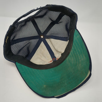 Canadian Maple Leaf Snapback Trucker Hat Blue One Size Adjustable Mesh Back