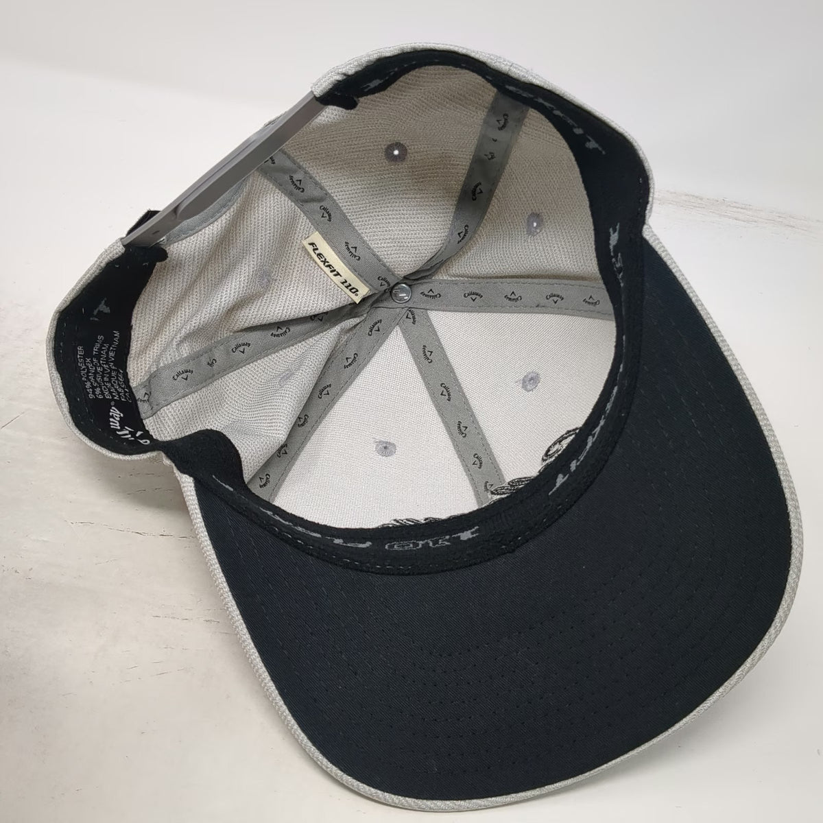 Callaway Snapback Gray Hat One Size Structured Golf Cap Breathable Script Logo