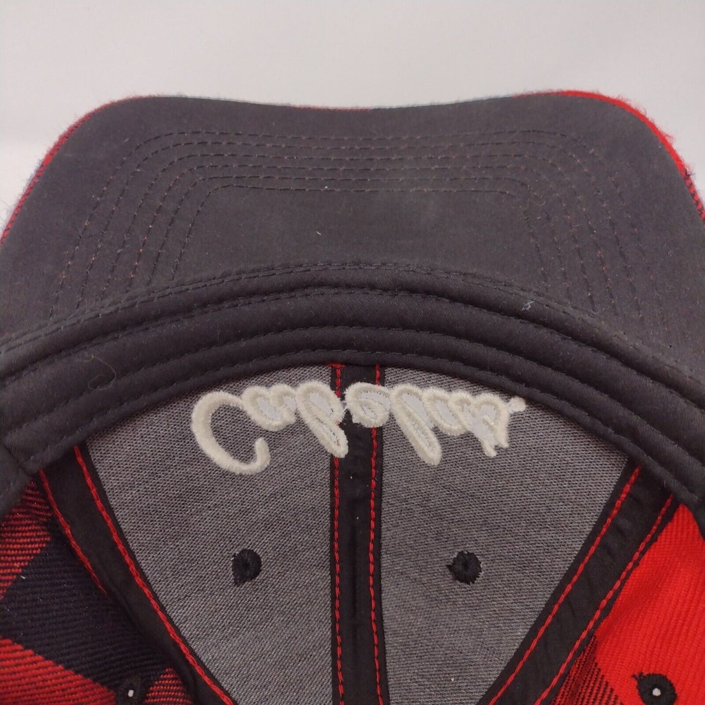 Cabela's Snapback Hat Multicolor OSFA Adjustable Check 6 Panel Cotton