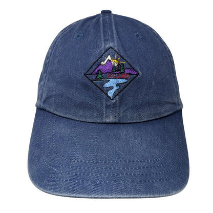 Port & Company Slideback Hat Blue One Size Adjustable Embroidered