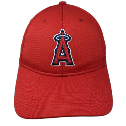 OC Sports Los Angeles Angels MLB Baseball Cap Red One Size Strapback Mesh Logo