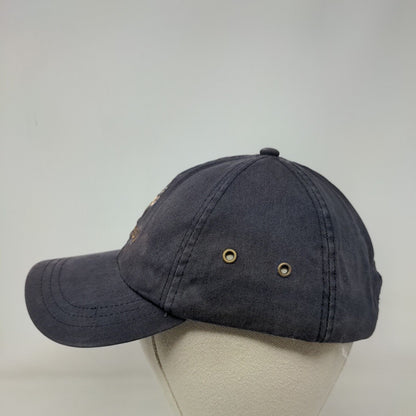 Cozumel Gecko Strapback Hat Blue One Size Embroidered Vent Holes