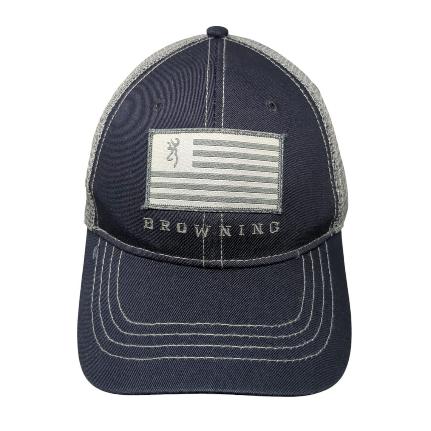 Browning Flag Patch Snapback Trucker Hat Multi One Size Mesh Back