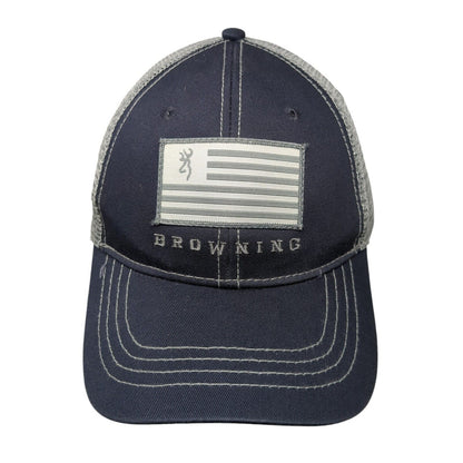 Browning Flag Patch Snapback Trucker Hat Multi One Size Mesh Back
