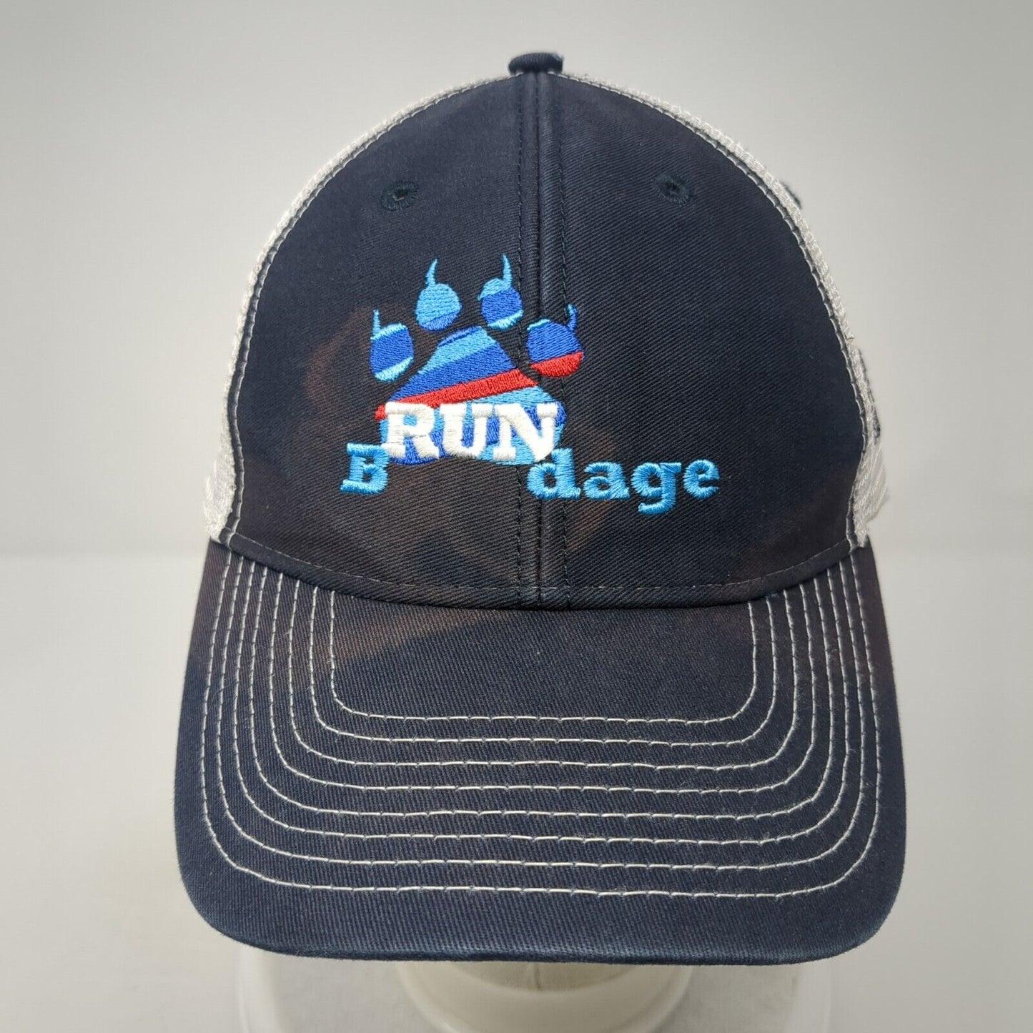 Brundage Summit Cat Track Run 10K Snapback Trucker Hat Blue OS Mesh Back Ouray