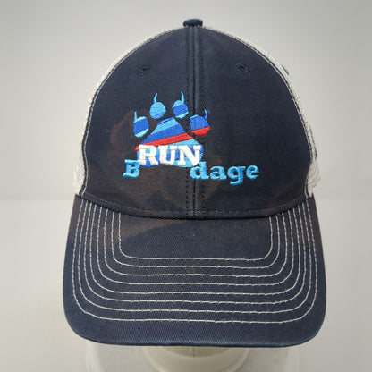 Brundage Summit Cat Track Run 10K Snapback Trucker Hat Blue OS Mesh Back Ouray