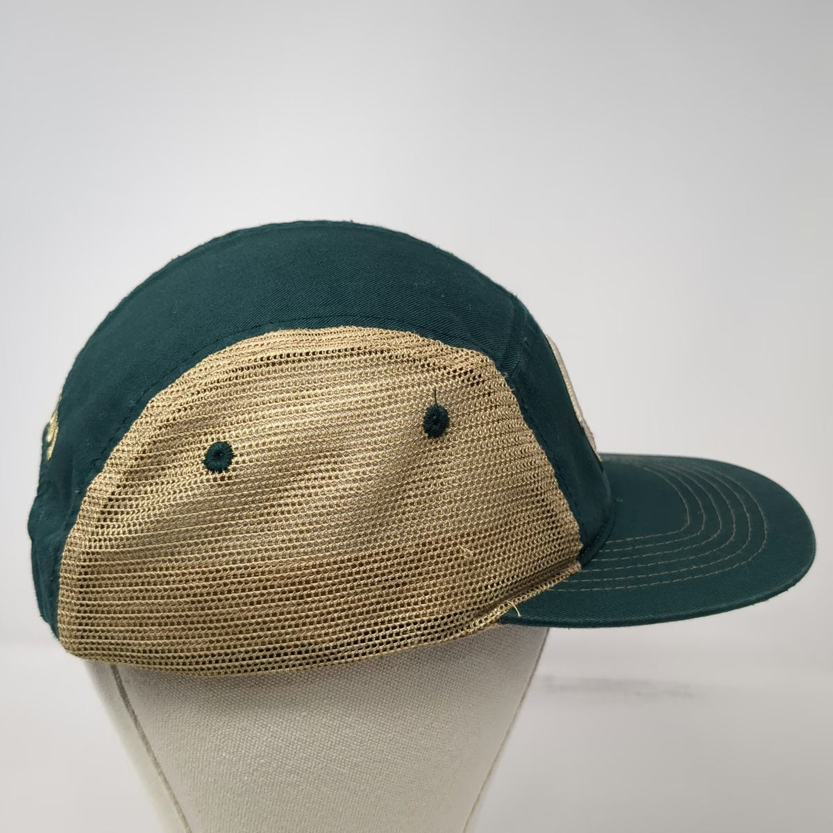 Cal Poly Mustangs NCAA Zephyr 5 Panel Green Beige One Size Mesh Snapback Hat