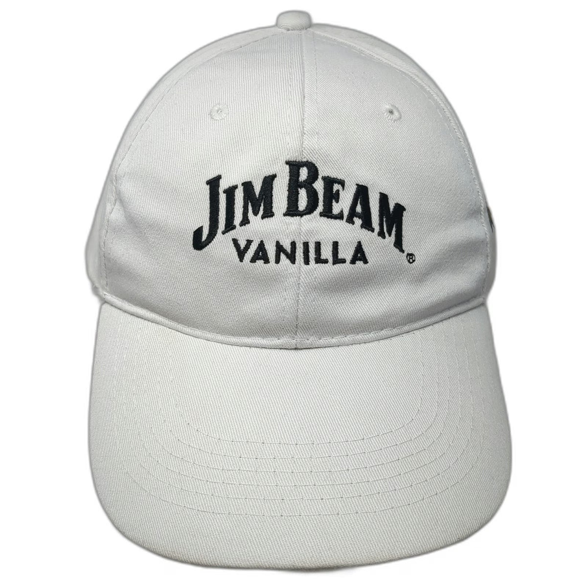 Jim Beam Vanilla Baseball Cap White One Size Slideback Side Patch Cotton Hat