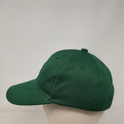 Unbranded Strapback Hat Green One Size Adjustable Vented Holes Blank Polyester