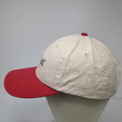 ZipWall Baseball Cap Beige Red One Size Slideback Logo Workwear Construction Hat