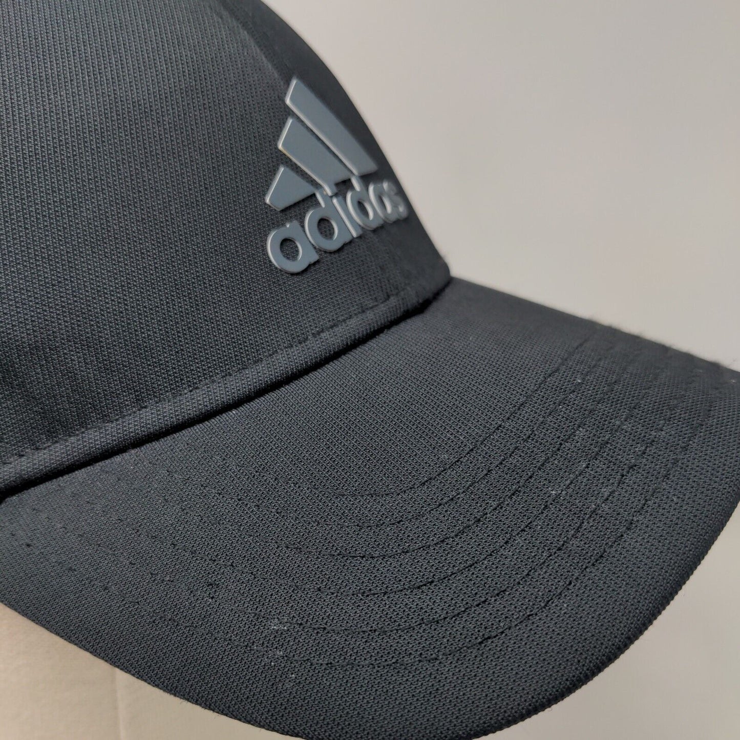 Adidas Strapback Hat Black One Size Adjustable Vented Holes 6 Panel