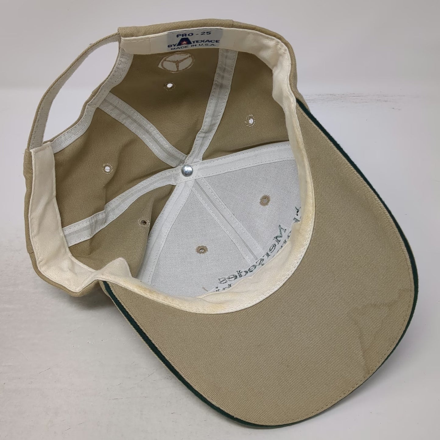 Texace Mercedes Championships Baseball Cap Beige Green One Size Made in USA Hat