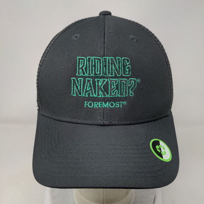 Riding Naked? Foremost Snapback Trucker Hat Gray OS Mesh Back Port Authority