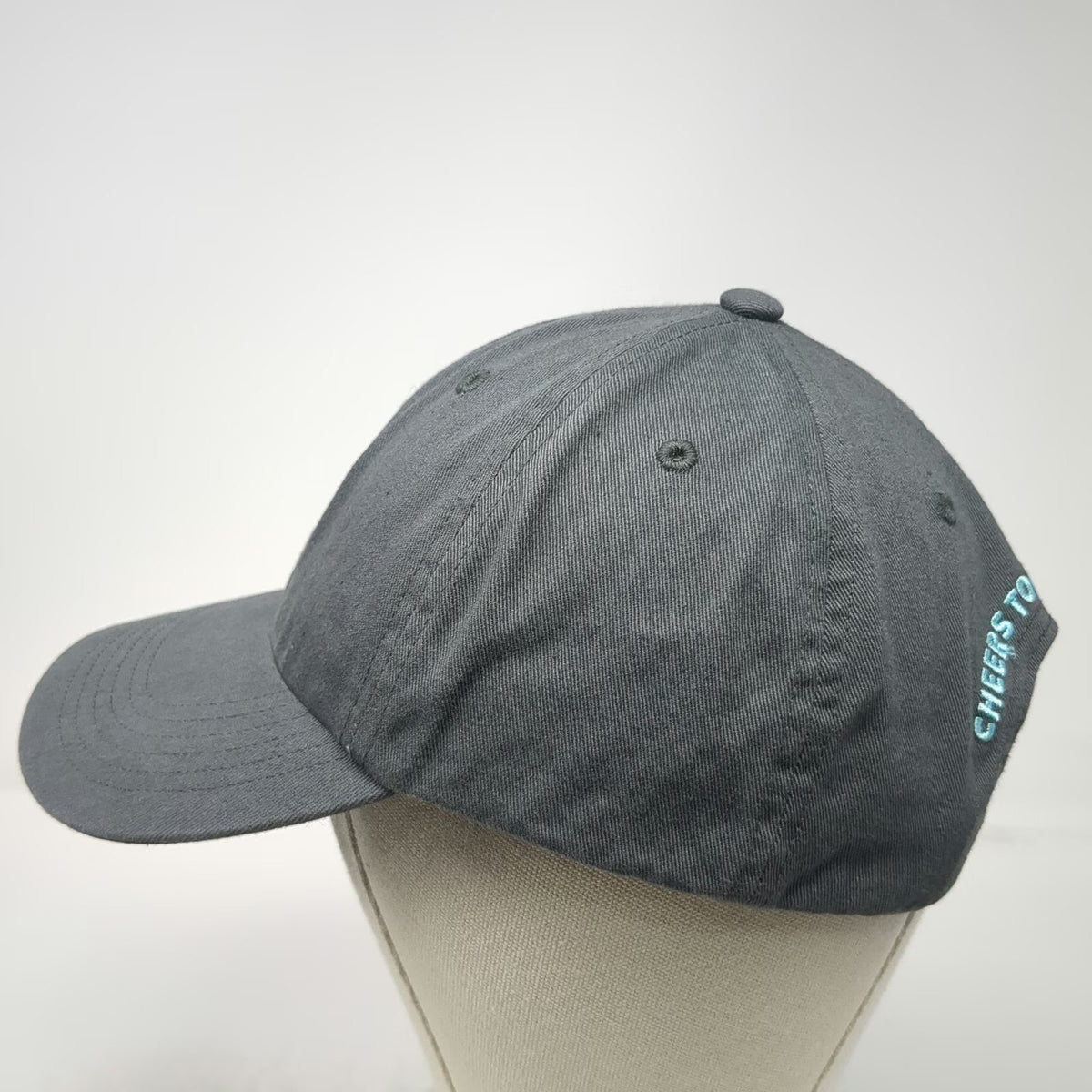 Gray Baseball Cap One Size Blue Windmill Cheers to the Wiseman Slideback Hat
