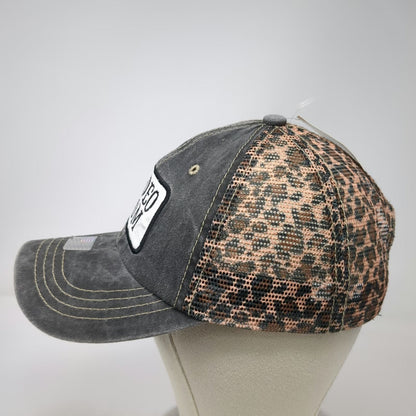 Gray Leopard Animal Print Rodeo Mom Mesh Patch Baseball Cap Hat One Size