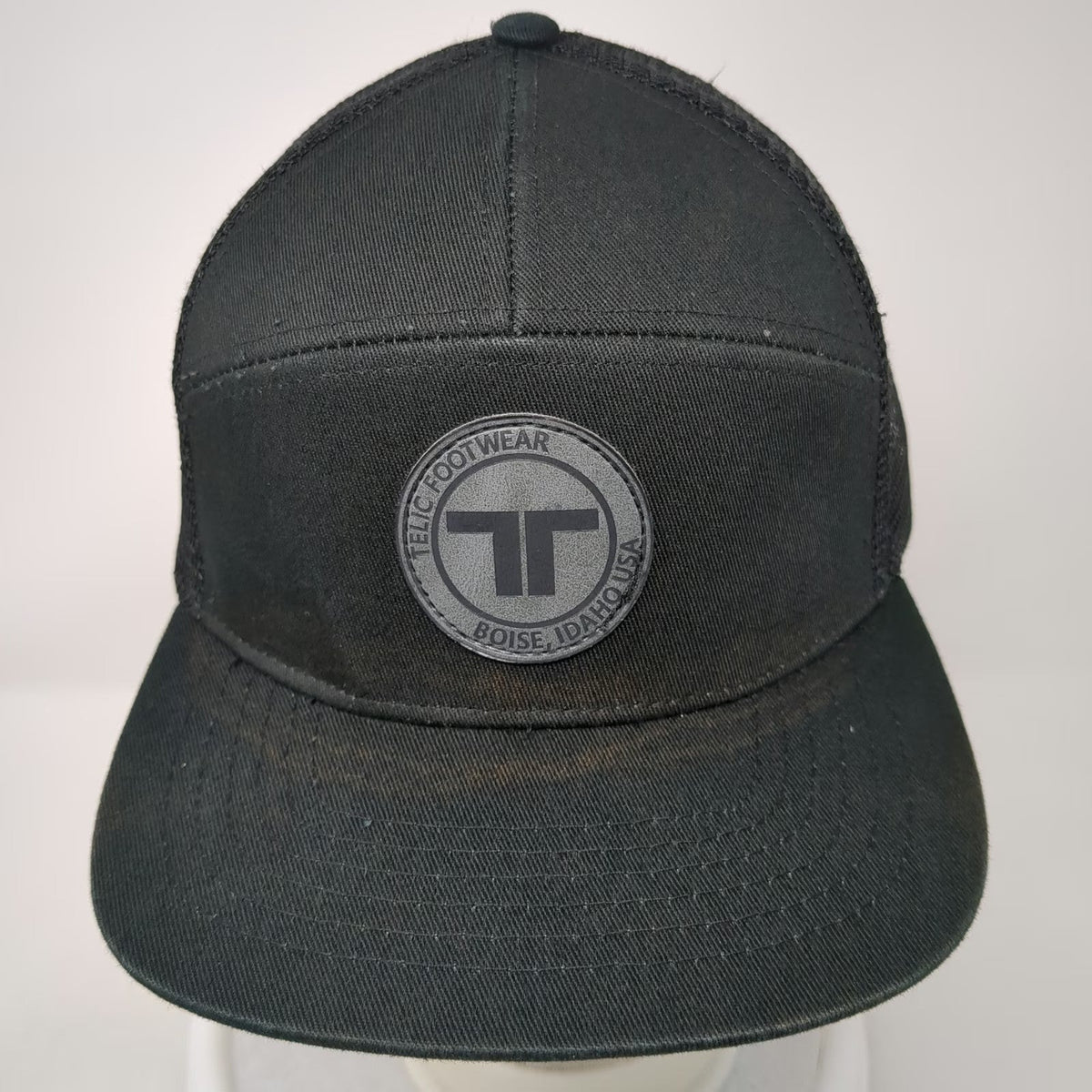 Trucker Hat Black One Size Telic Footwear Boise Idaho Mesh Snapback 7 Panel