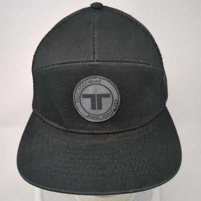 Trucker Hat Black One Size Telic Footwear Boise Idaho Mesh Snapback 7 Panel