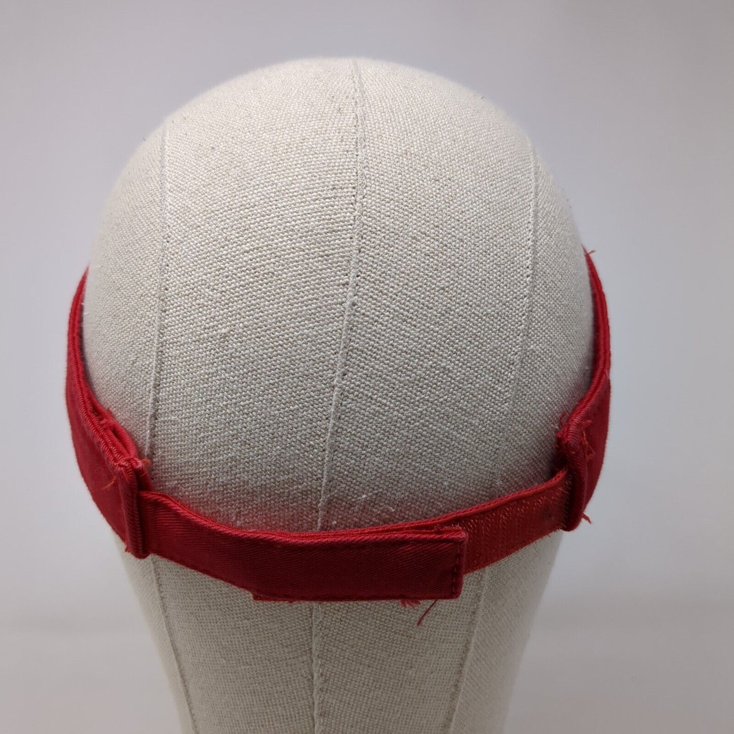 Paw Print Strapback Sun Visor Hat Red One Size Adjustable Embroidered
