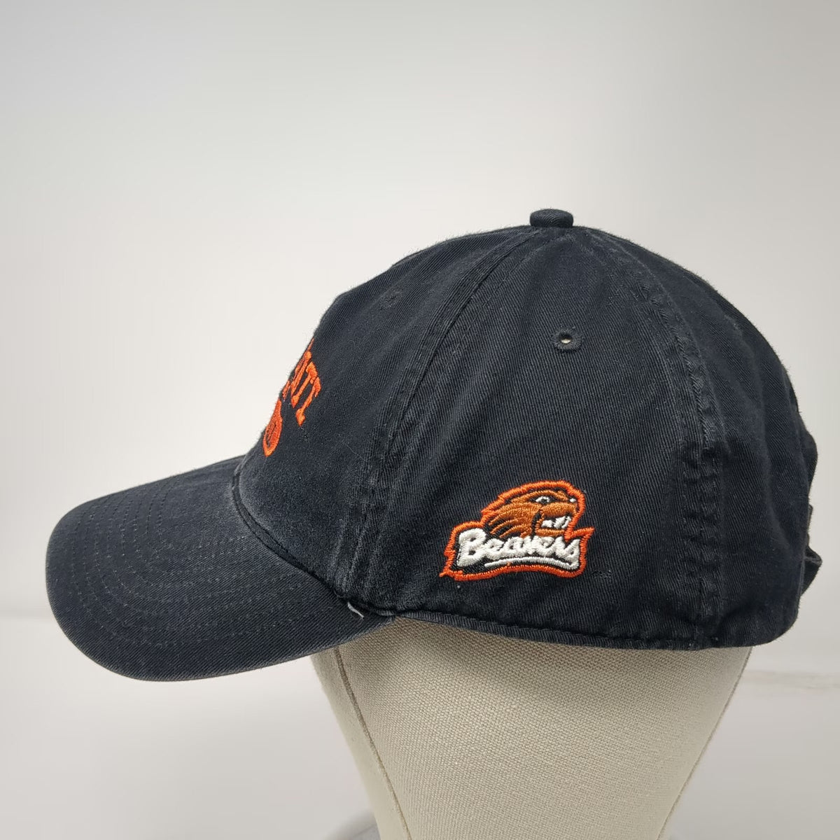 Oregon State Beavers NCAA Legacy Black One Size Cap Hat Football OSFM Slideback
