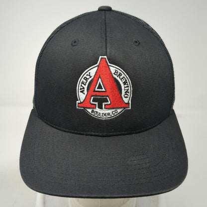 Yupoong Avery Brewing Boulder CO Trucker Hat Black One Size Mesh Back Snapback