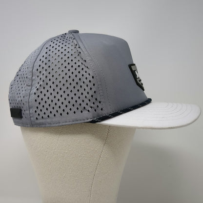 Unie Trucker Hat Gray One Size PestCo Earn Loyalty 5 Panel Perforated Rope Patch