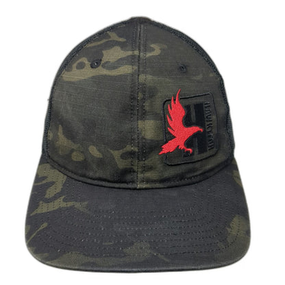 Richardson Trucker Hat Black Camo One Size Red Hawktech Mesh Snapback hat