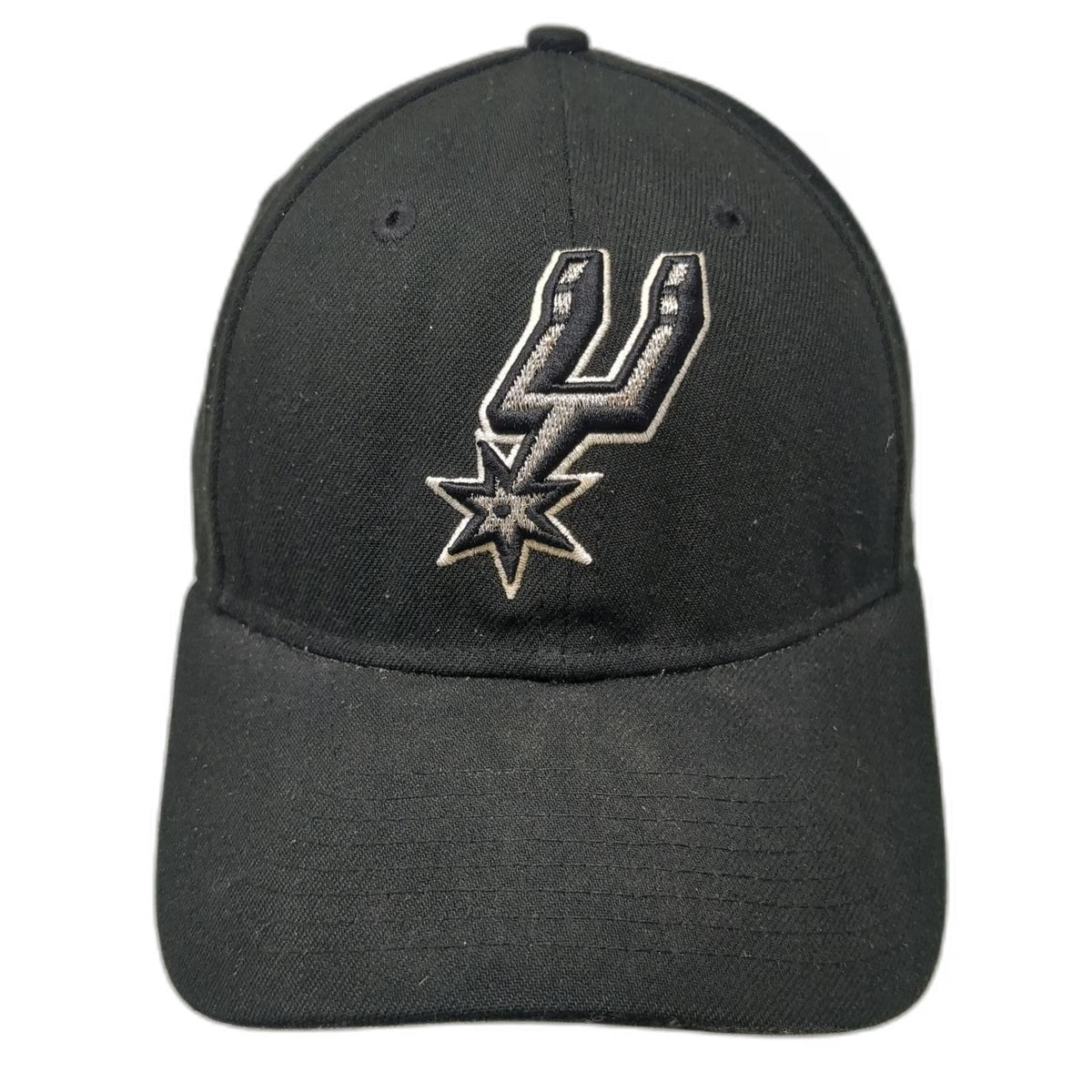 New Era San Antonio Spurs NBA Cap Black OS Strapback Curved Brim Hat Embroidered
