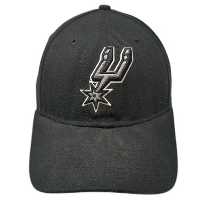 New Era San Antonio Spurs NBA Cap Black OS Strapback Curved Brim Hat Embroidered
