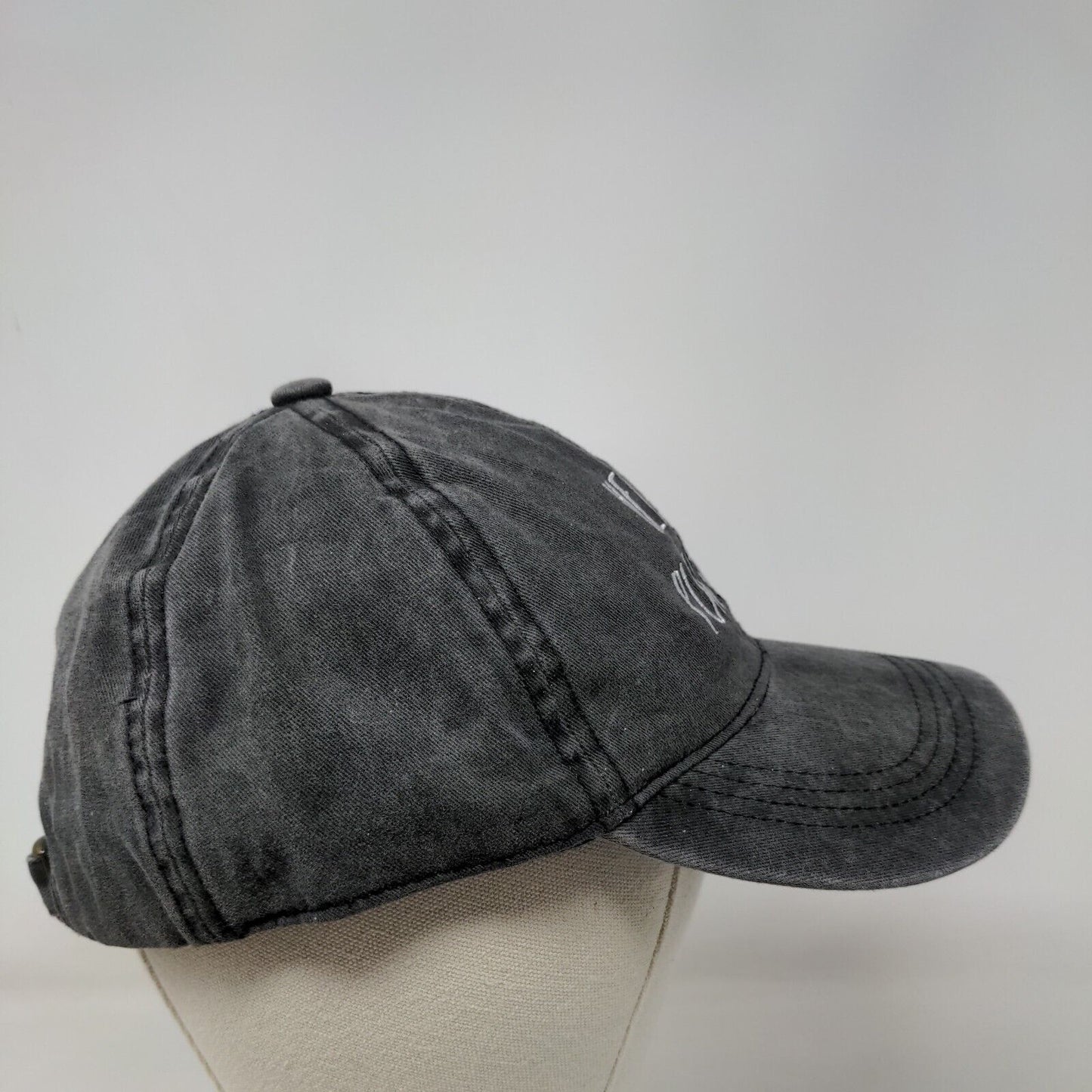 Hello Pumpkin Slideback Hat Gray One Size Adjustable Embroidered Rae Dunn