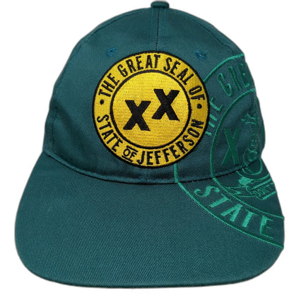 CSI Baseball Cap Green One Size Great Seal State Of Jefferson XX Strapback Hat
