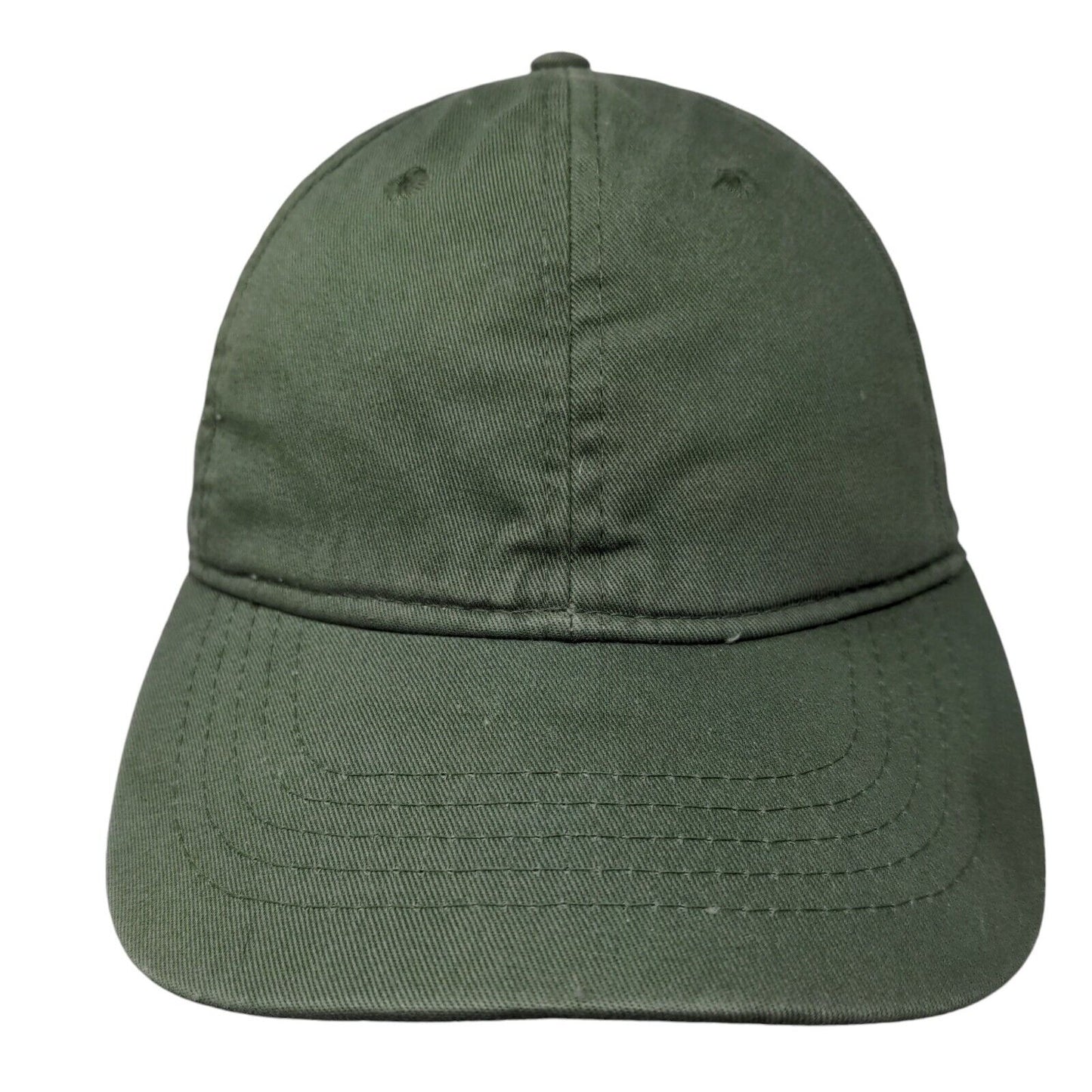 Unbranded Strapback Hat Green Sea Turtle OSFM Adjustable Solid Blank