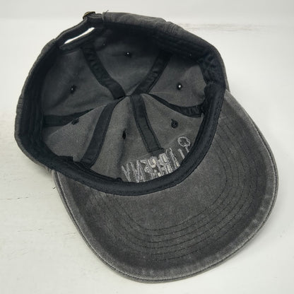 Baseball Cap Gray One Size Larceny Bourbon Hat Slideback Logo Skeleton Key Twill
