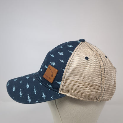 Hawaii Leather Patch Snapback Trucker Hat Multi One Size Mesh Back Fish