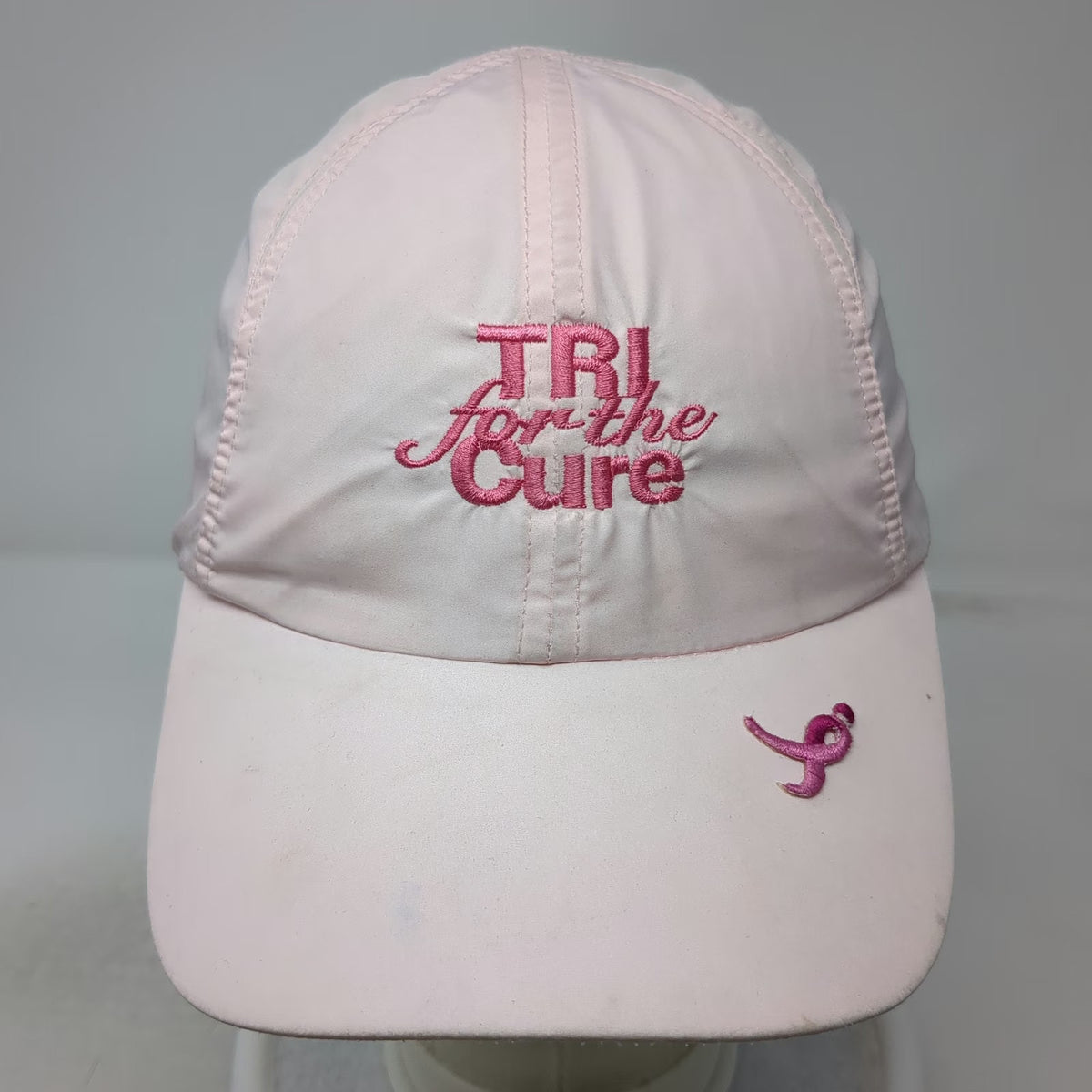 WicKid Baseball Cap Pink One Size Performance Breast Cancer Ribbon Triathlon Hat