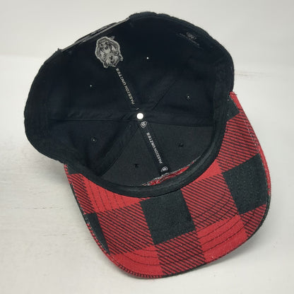 Arkansas Razorbacks NCAA Top of the World Snapback Hat Black Red One Size Plaid