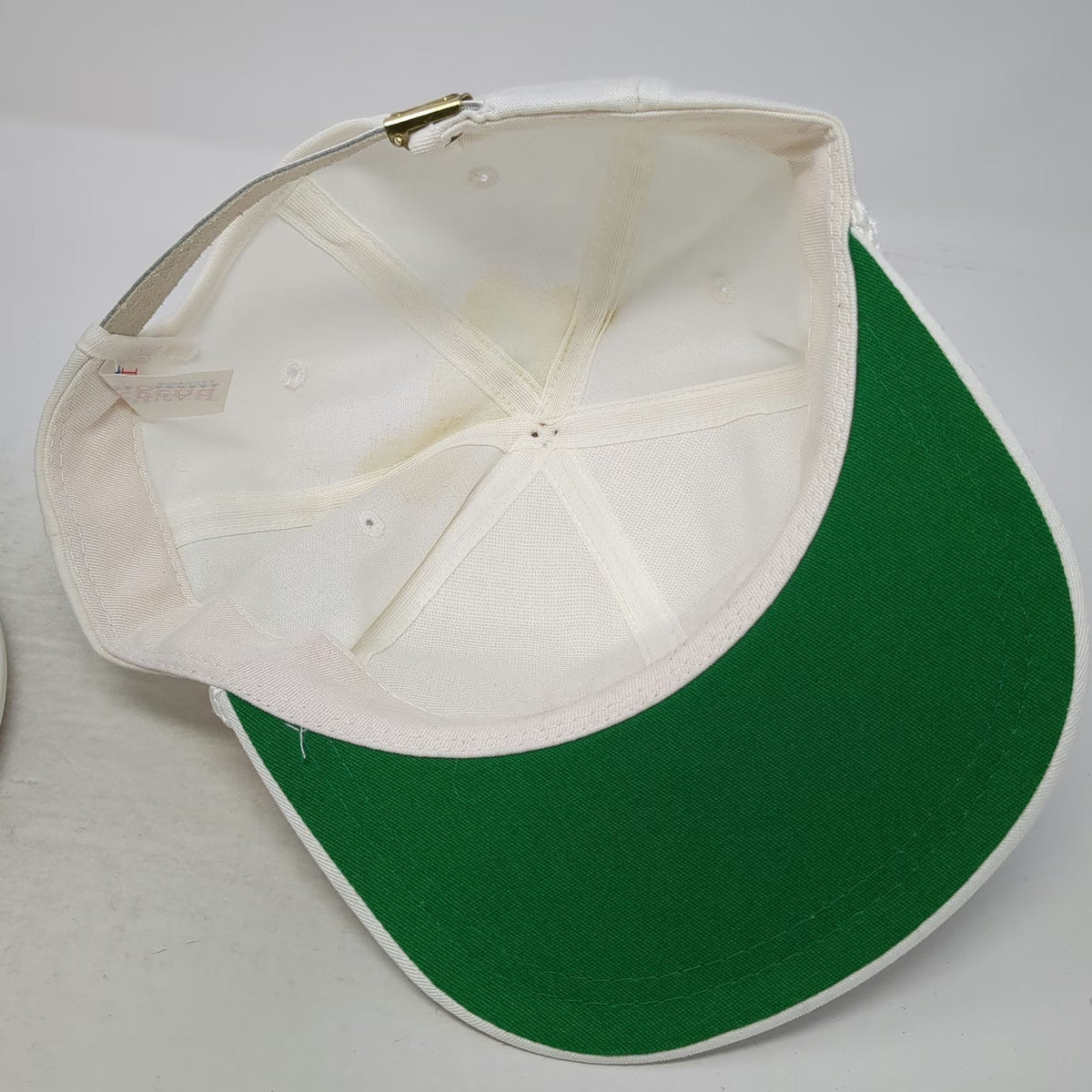 America's Legend Baseball Cap White One Size Rope Brim Fraser Industries USA Hat
