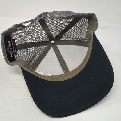 Pacific Headwear Trucker Hat Black Gray One Size Mesh Snapback Higher Rock Radio
