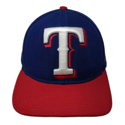 New Era Texas Rangers MLB Snapback Hat Blue Red One Size Flat Bill 9FIFTY OSFM