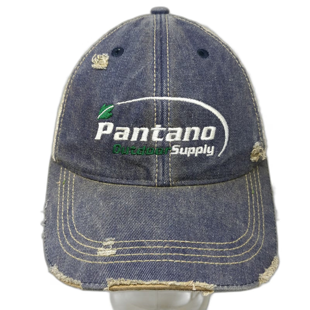 Headmost Blue Trucker Hat One Size Pantano Outdoor Supply Distressed Snapback