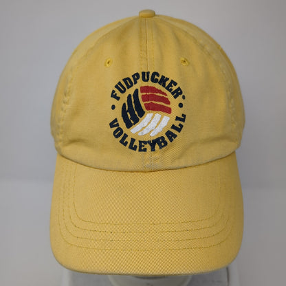 Fudpucker Volleyball Slideback Hat Yellow One Size Adjustable KC Caps