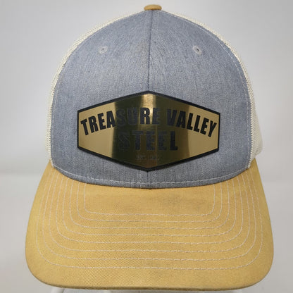 Richardson 112 Trucker Hat Blue Yellow One Size Treasure Valley Steel Snapback