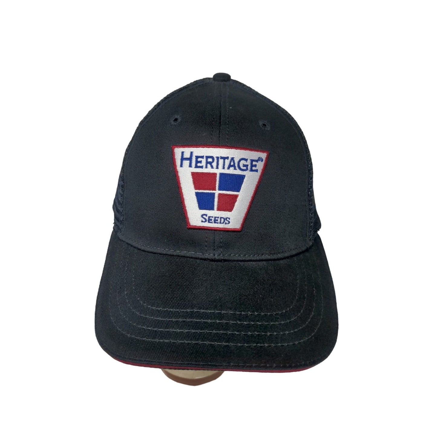 Heritage Seeds Diener Soybeans Strapback Meshback Hat OSFA Black Blue Patch Logo