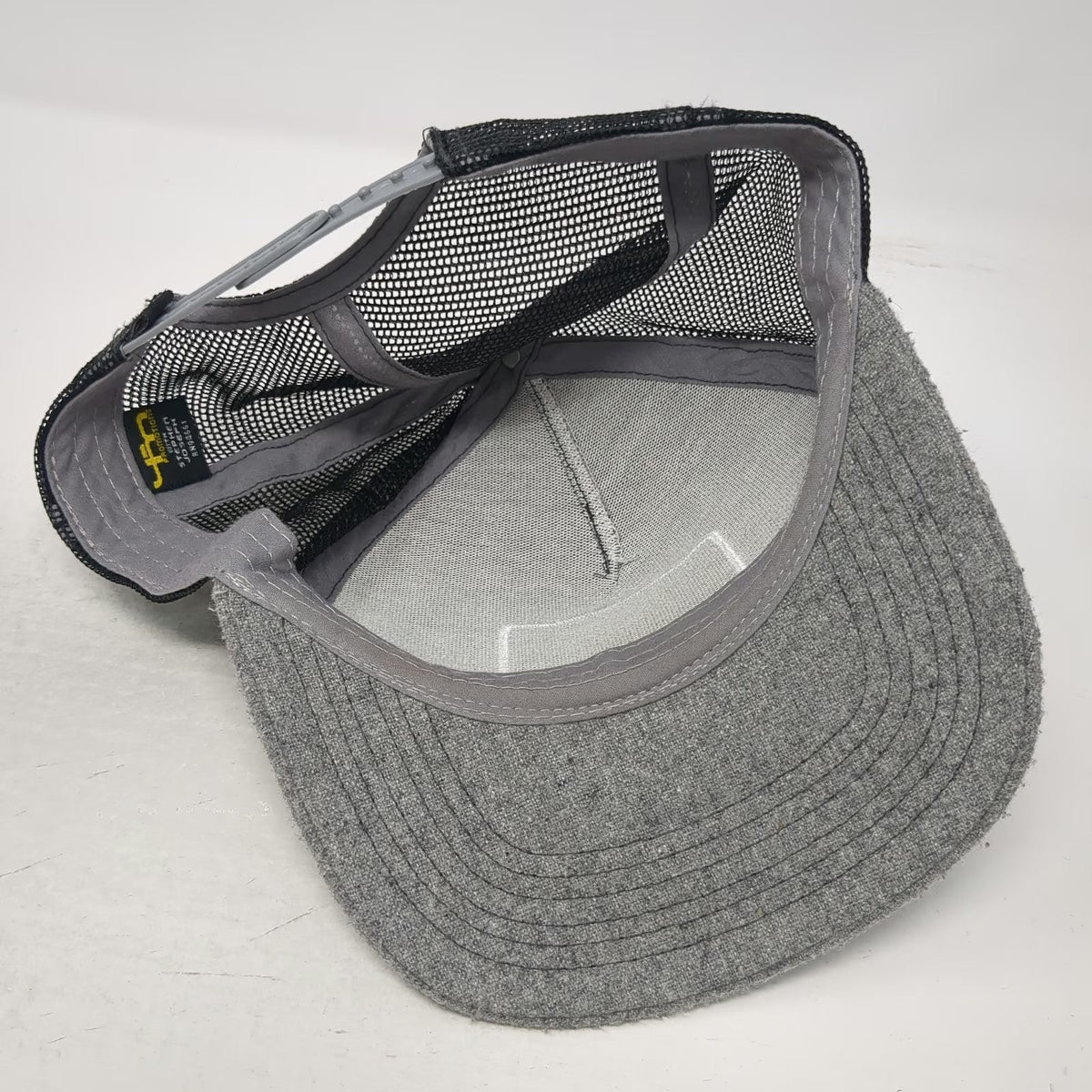 HJ Promotions Gray Trucker Hat One Size Camp Ida-Haven Wool Blend Snapback Logo