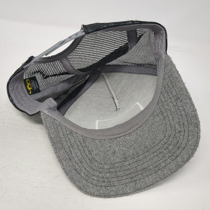 HJ Promotions Gray Trucker Hat One Size Camp Ida-Haven Wool Blend Snapback Logo
