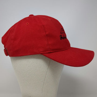 Red Baseball Cap One Size REC Fabricators Inc Embroidered Logo Slideback Hat