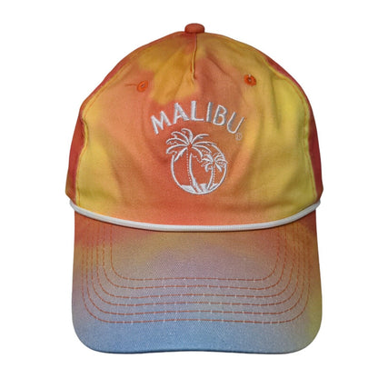 Malibu Palm Tree Snapback Rope Hat Multicolor One Size Tie Dye