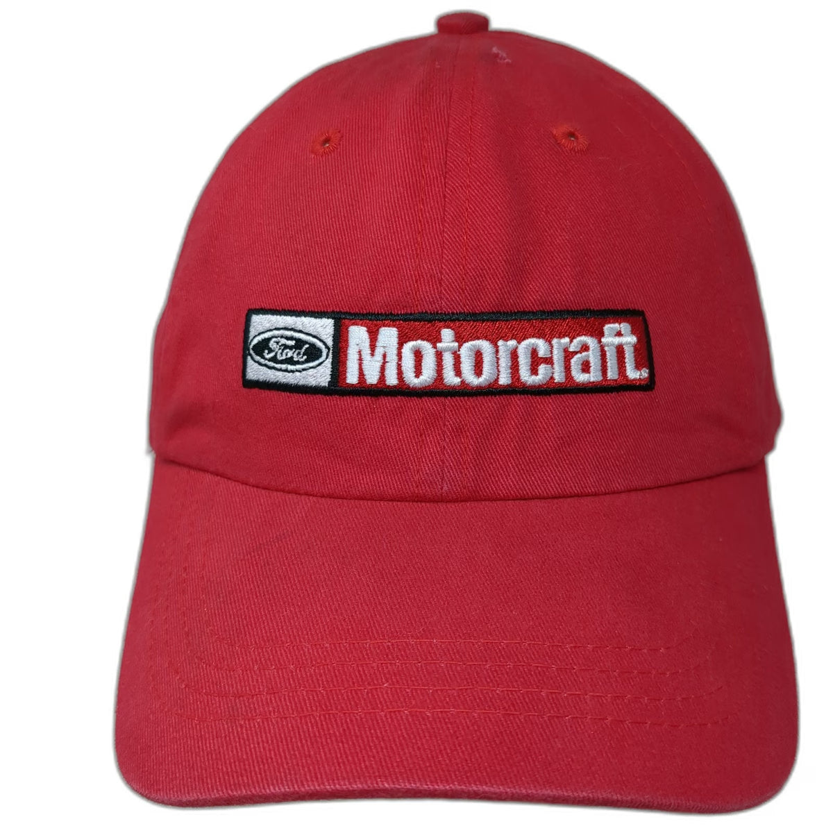 Ford Motorcraft Logo Baseball Cap Red One Size Embroidered Adjustable Strap hat